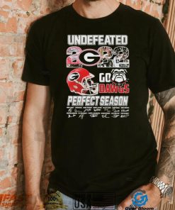 Georgia Bulldogs Undefeated 2022 Go Dawgs Perfect Season Signatures Shirt