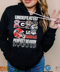 Georgia Bulldogs Undefeated 2022 Go Dawgs Perfect Season Signatures Shirt