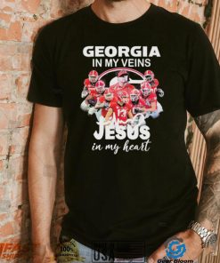 Georgia Football 2022 In My Veins Jesus In My Hearts Signatures Shirt