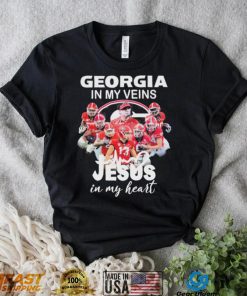 Georgia Football 2022 In My Veins Jesus In My Hearts Signatures Shirt