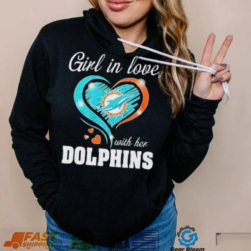 Girl In Love Heart Dolphins Shirt