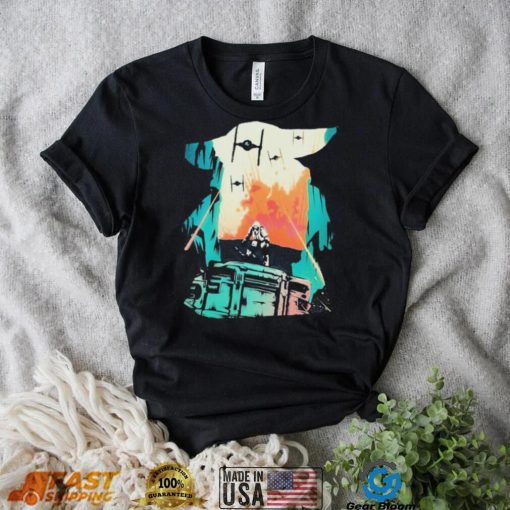 Green Sun Grogu Star Wars Yoda Art Shirt