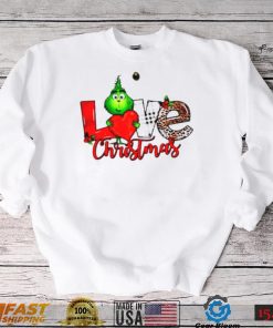 Grinch hug heart loves 2022 Christmas sweater