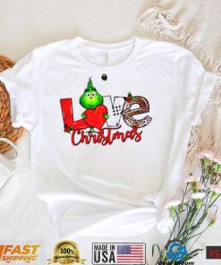 Grinch hug heart loves 2022 Christmas sweater