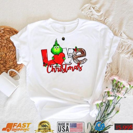 Grinch hug heart loves 2022 Christmas sweater