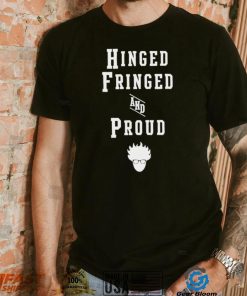 Hinged Fringed and Proud logo shirt