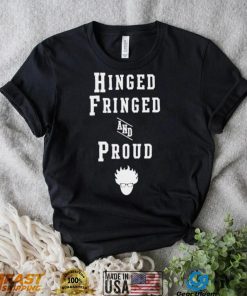 Hinged Fringed and Proud logo shirt