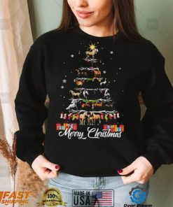 Horses Xmas Tree Merry Christmas Shirt