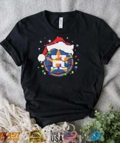 Houston Astros Logo Santa Hat Christmas Light Shirt