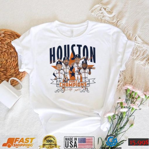 Houston Baseball 2022 World Champions Caricature Signatures Shirt