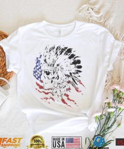 Indian hunter American flag t shirt