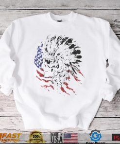 Indian hunter American flag t shirt