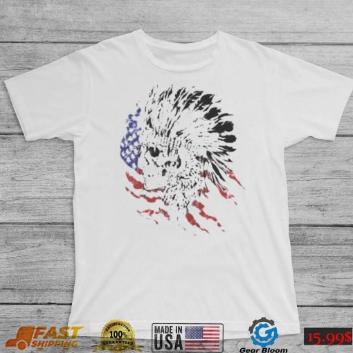 Indian hunter American flag t shirt