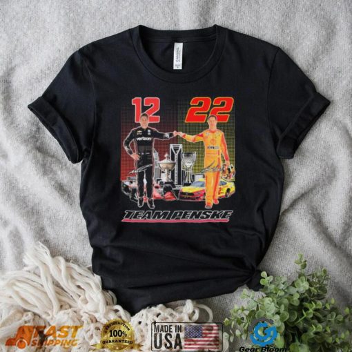 Indycar Will Power And Nascar Joey Logano Team Penske Signatures Shirt