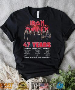 Iron Maiden 47 Years 1975 2022 Thank You For The Memories T Shirt