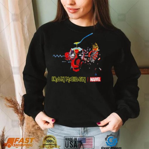 Iron Maiden X Marvel Deadpool Can I play with Madness Deadpool logo shirt