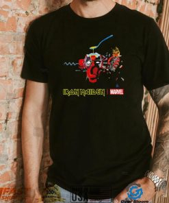 Iron Maiden X Marvel Deadpool Can I play with Madness Deadpool logo shirt