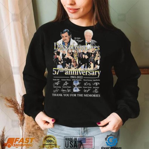 John Aniston Days Of Our Lives 57th Anniversary 1965 2022 Thank You For The Memories Signatures Shirt