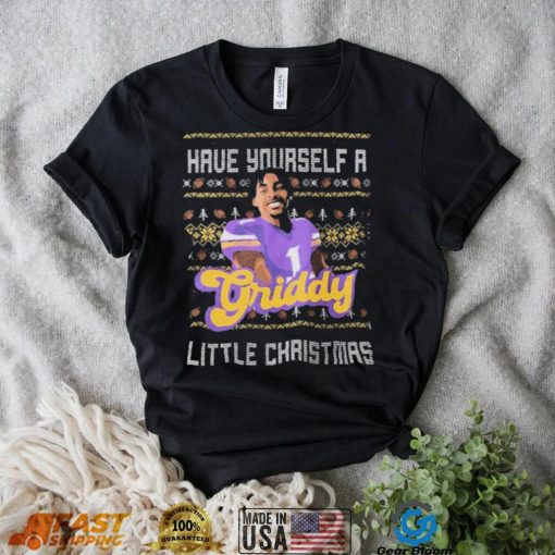 Justin Jefferson Have Yourself a Griddy Little Christmas Ugly shirt