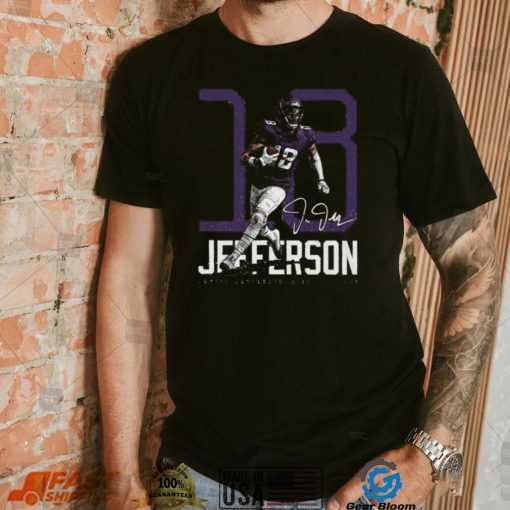 Justin Jefferson Minnesota Wide Receiver Bold Number Signature Shirt