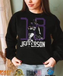 Justin Jefferson Minnesota Wide Receiver Bold Number Signature Shirt