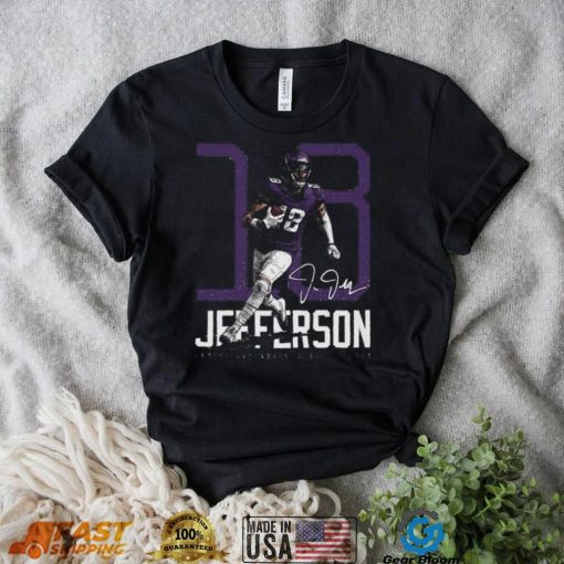 Justin Jefferson Minnesota Wide Receiver Bold Number Signature Shirt