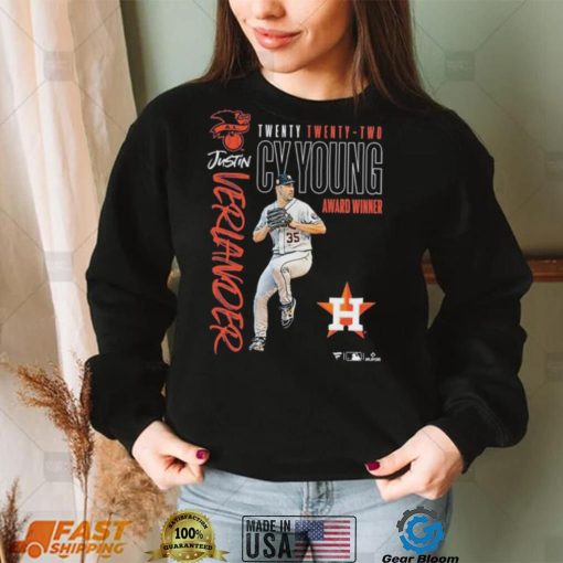 Justin Verlander Houston Astros 2022 AL Cy Young Award Winner Shirt