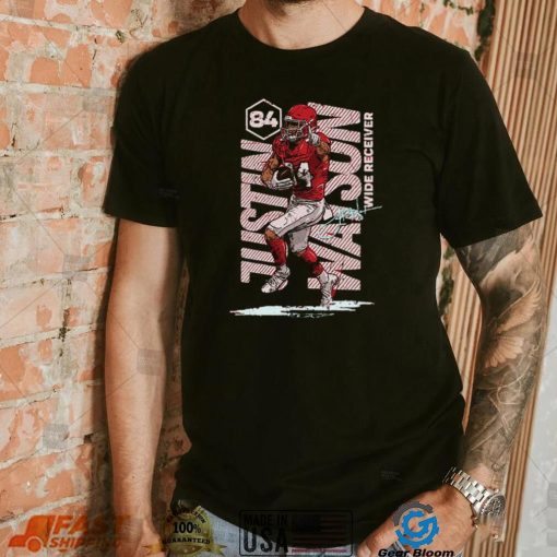 Justin Watson Kansas City Chiefs Wide Receiver Vertical Signature Shirt