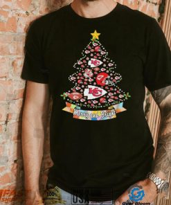 Kansas City Chiefs Christmas Tree Merry And Bright Shirt