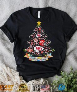 Kansas City Chiefs Christmas Tree Merry And Bright Shirt