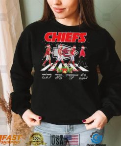 Kansas City Chiefs Team Abbey Road Christmas Signatures Shirt