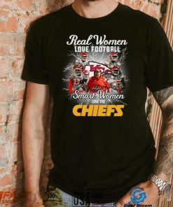 Kansas city Chiefs real women love Football smart women love the Chiefs signatures shirt