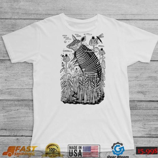 Kathleen Neeley Ok Fauna Armadillo art shirt