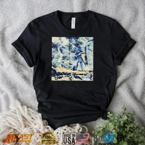 Knight in Winter Storm Japanese art shirt