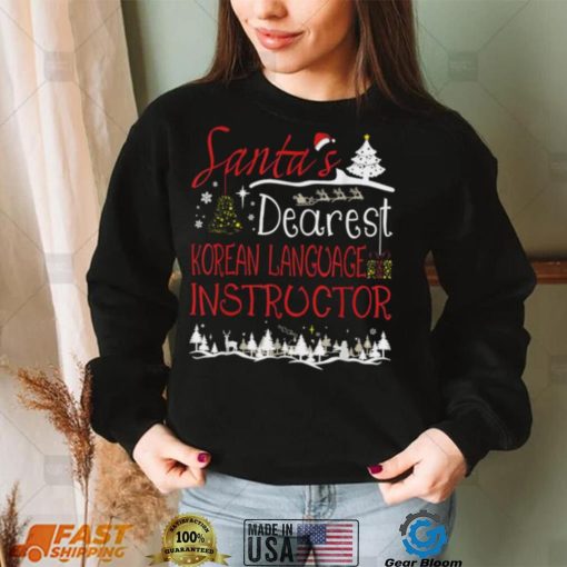 Korean Language Instructor Xmas Job Cute Christmas Shirt