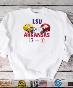 LSU Tigers 13 10 Arkansas Razorbacks Football 2022 gameday matchup final score shirt