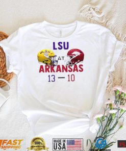 LSU Tigers 13 10 Arkansas Razorbacks Football 2022 gameday matchup final score shirt