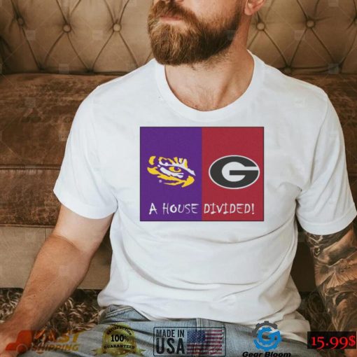 LSU Tigers Vs Georgia Bulldogs A House Divided 2022 Shirt