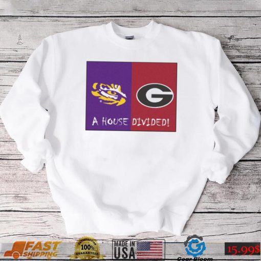 LSU Tigers Vs Georgia Bulldogs A House Divided 2022 Shirt