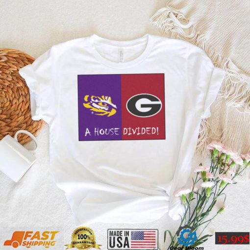 LSU Tigers Vs Georgia Bulldogs A House Divided 2022 Shirt