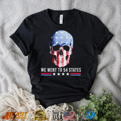 Skull We Went To 54 States T Shirt