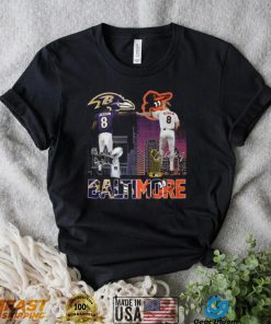 Lamar Jackson And Cal Ripken Jr. Baltimore City Sports Teams Signatures Shirt