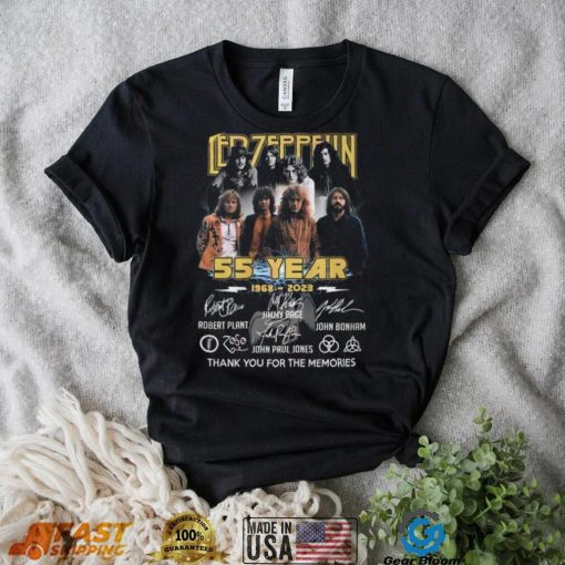 Led Zeppelin 55 Year 1968 – 2023 Thank You For The Memories T Shirt