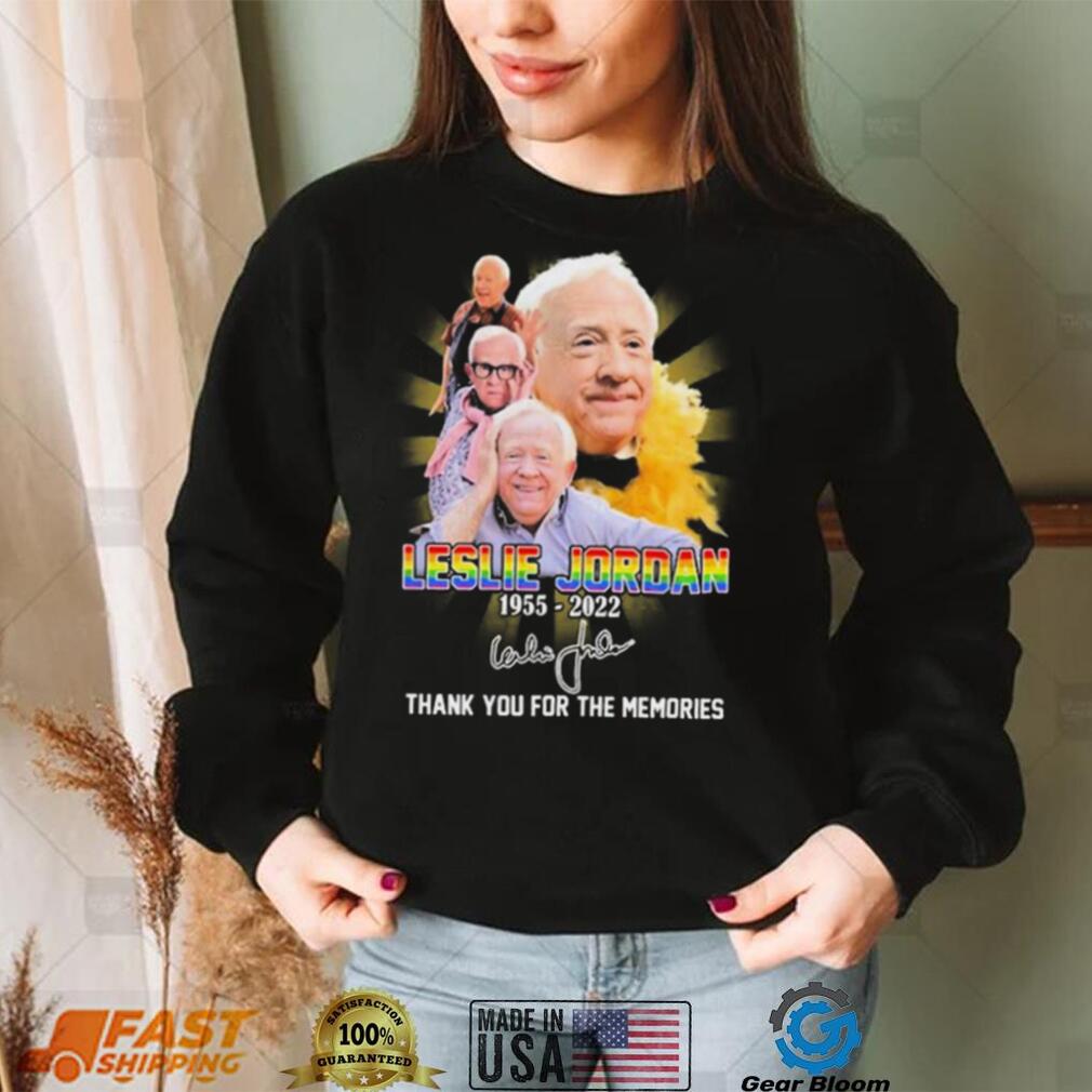 Leslie Jordan 1955 2022 Thank You For The Memories Lgbt Signature Shirt Leslie Jordan 1955 2022 Thank You For The Memories Lgbt Signature Shirt