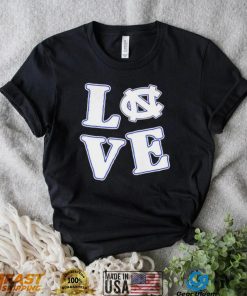 Love North Carolina Tar Heels T Shirt