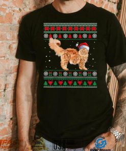 Maine Coon Merry Christmas Ugly Sweater Funny Cat Shirt