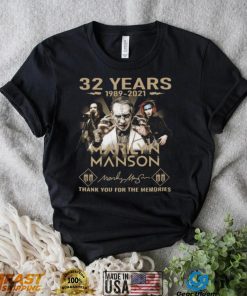 Marilyn Manson 32 Years 1989 2022 Signature Thank You For The Memories T shirt