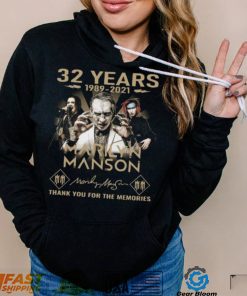 Marilyn Manson 32 Years 1989 2022 Signature Thank You For The Memories T shirt