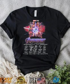 Marvel Studios Avengers 14th Anniversary 2008 2022 Thank You For The Memories Signatures Shirt