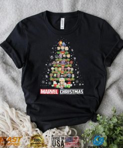 Marvel Studios Chibi Character Xmas Tree Merry Christmas Marvel Shirt